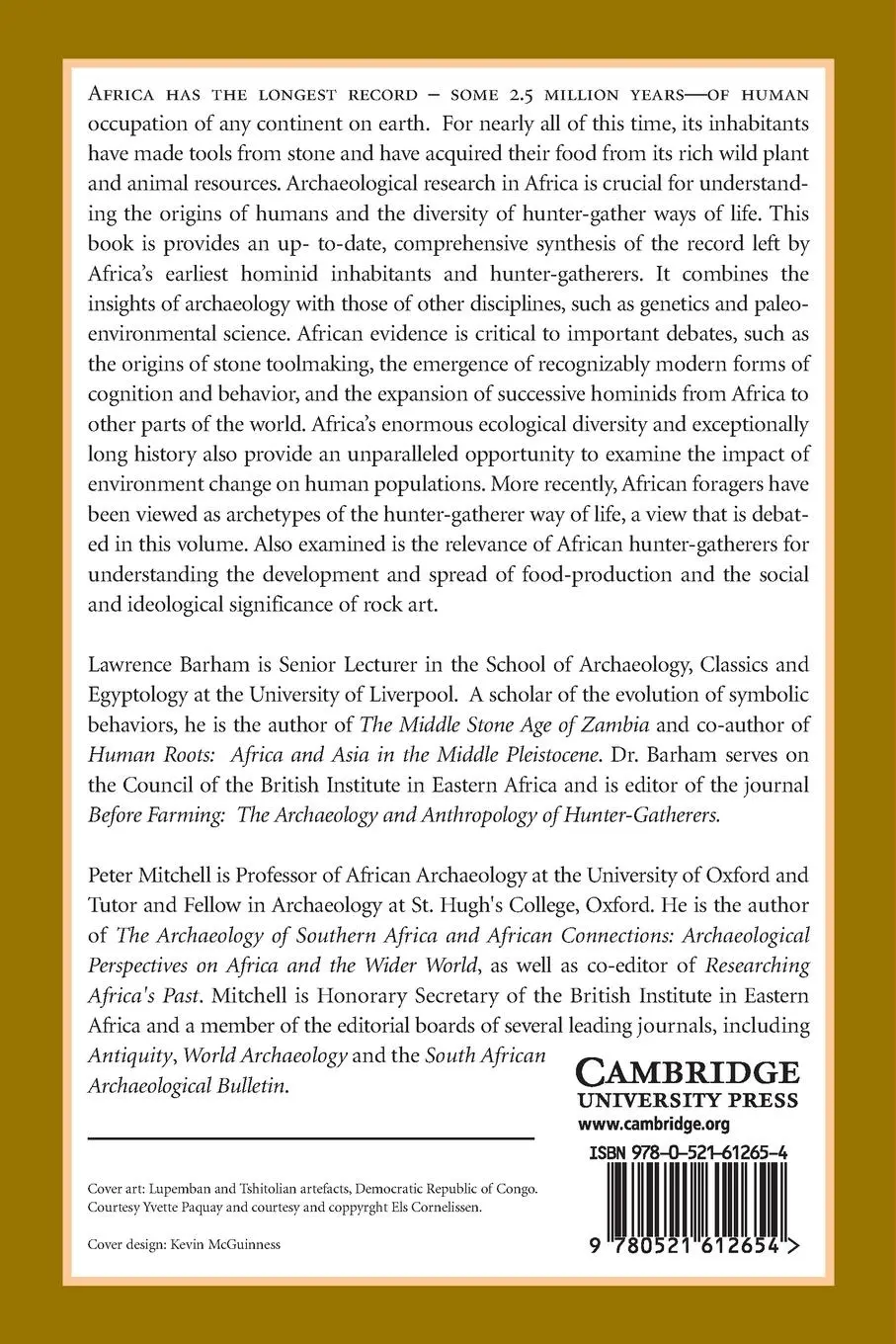 Rückseite: 9780521612654 | The First Africans | Lawrence Barham (u. a.) | Taschenbuch | Englisch