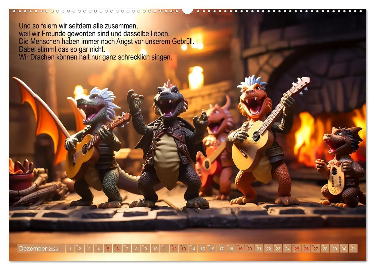 Bild: 9783457512654 | Eine seltsame Drachengeschichte (hochwertiger Premium Wandkalender...
