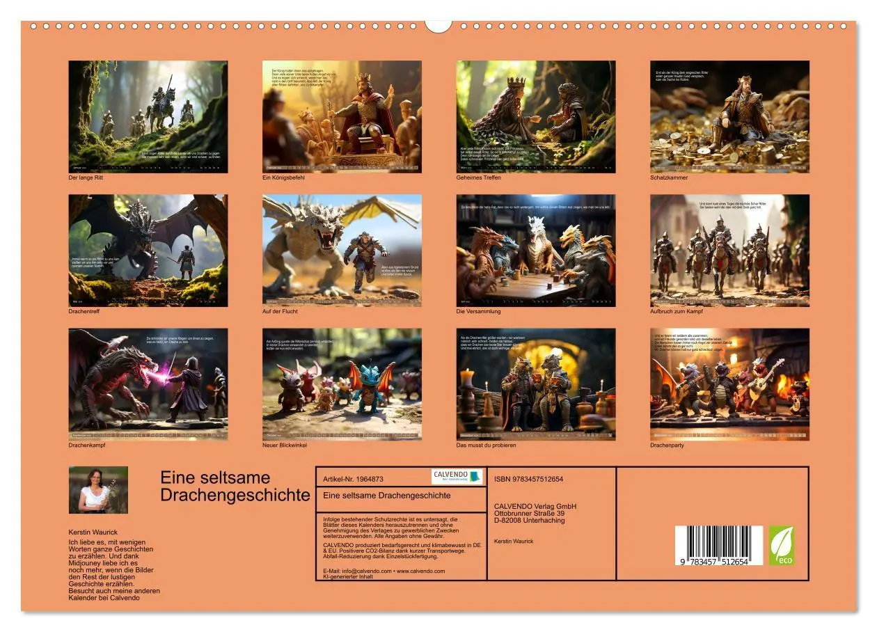 Bild: 9783457512654 | Eine seltsame Drachengeschichte (hochwertiger Premium Wandkalender...