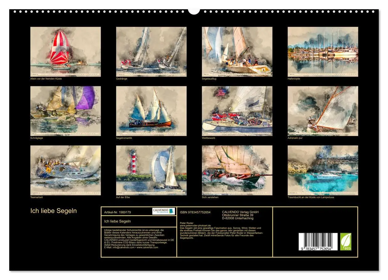 Bild: 9783457752654 | Ich liebe Segeln (hochwertiger Premium Wandkalender 2026 DIN A2...