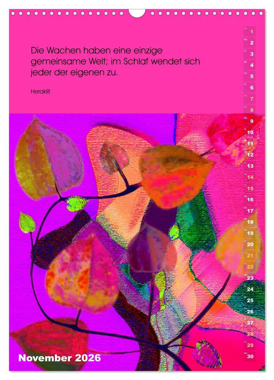Bild: 9783516392654 | Philosophische Inspirationen Wandkalender 2026 (Wandkalender 2026...