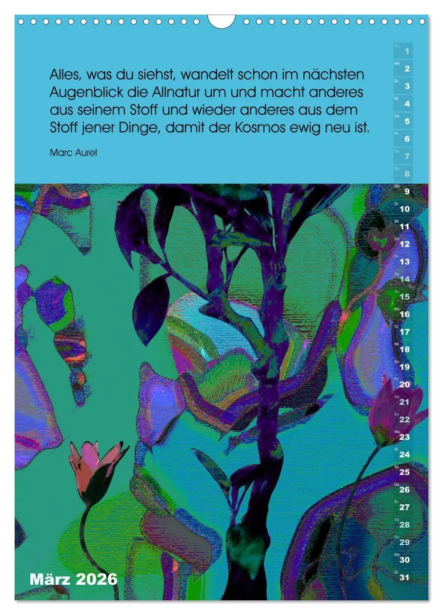 Bild: 9783516392654 | Philosophische Inspirationen Wandkalender 2026 (Wandkalender 2026...