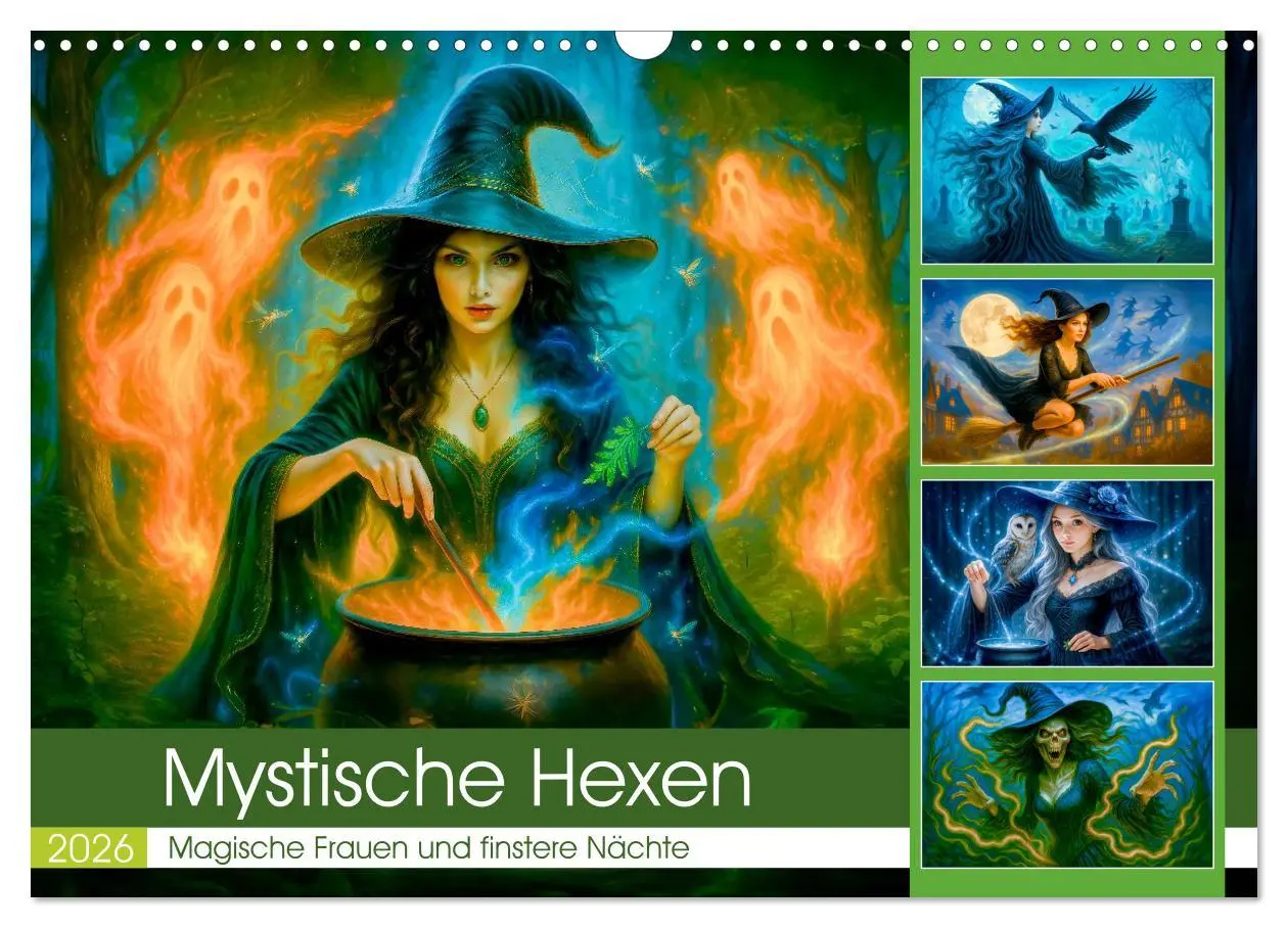 Cover: 9783516602654 | Mystische Hexen - Magische Frauen und finstere Nächte (Wandkalender...