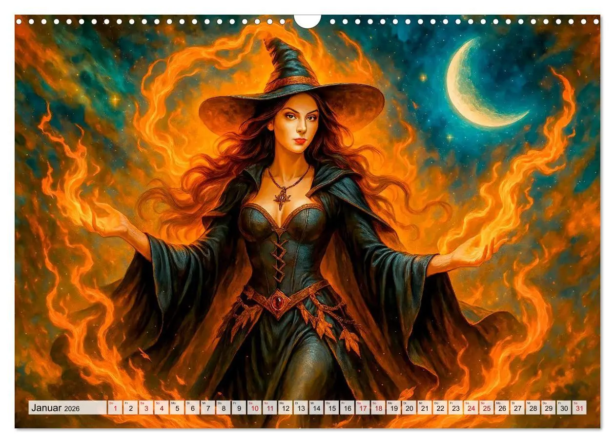 Bild: 9783516602654 | Mystische Hexen - Magische Frauen und finstere Nächte (Wandkalender...