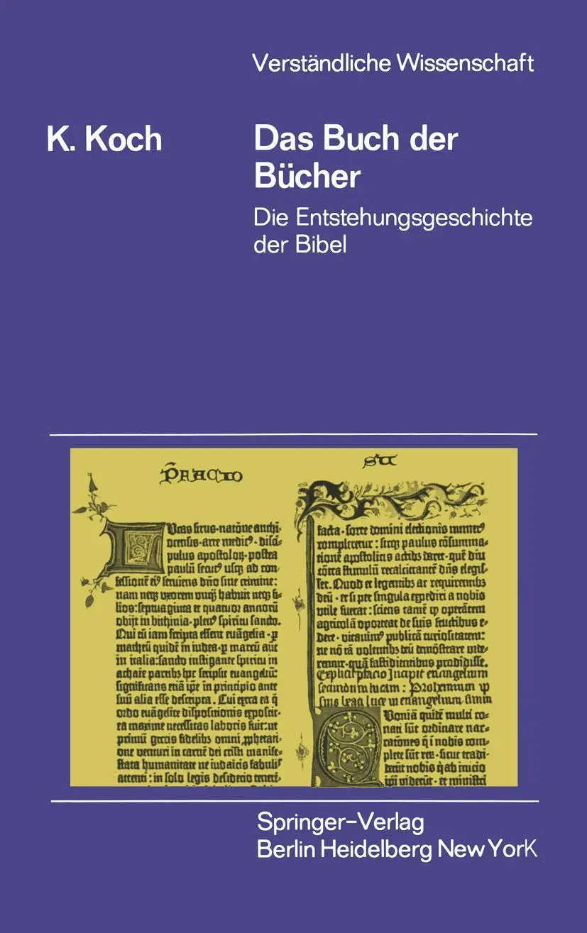 Cover: 9783540052654 | Das Buch der Bücher | Die Entstehungsgeschichte der Bibel | Klaus Koch