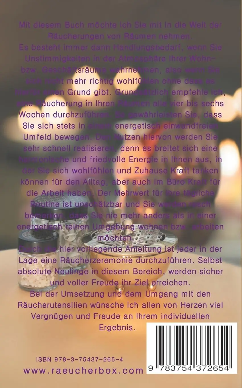 Rückseite: 9783754372654 | RÄUCHERN schlicht &amp; einfach | Andrea Michaela Kiel | Taschenbuch
