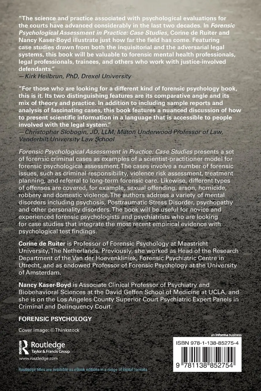 Rückseite: 9781138852754 | Forensic Psychological Assessment in Practice | Case Studies | Buch