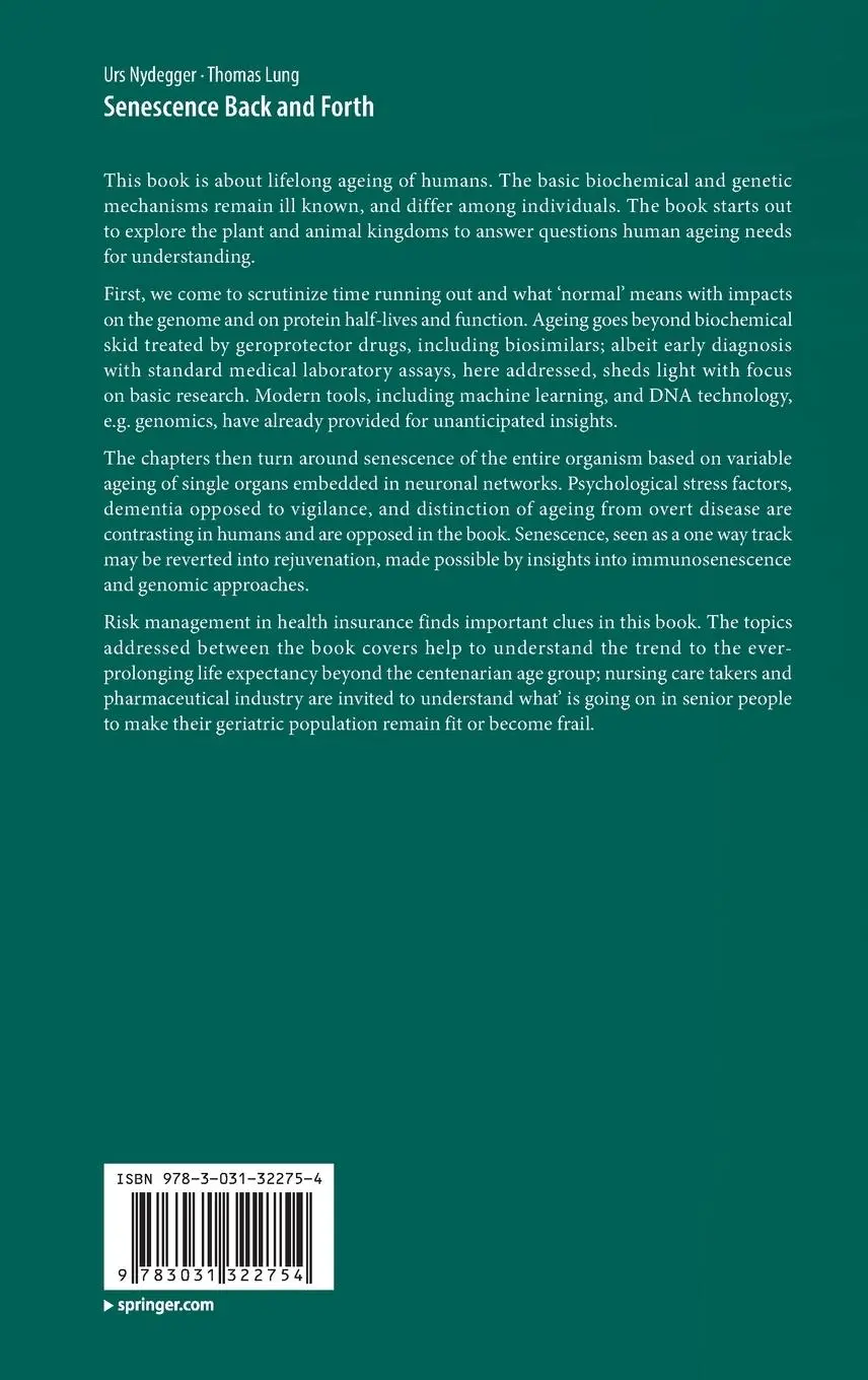 Rückseite: 9783031322754 | Senescence Back and Forth | Thomas Lung (u. a.) | Buch | Gebunden