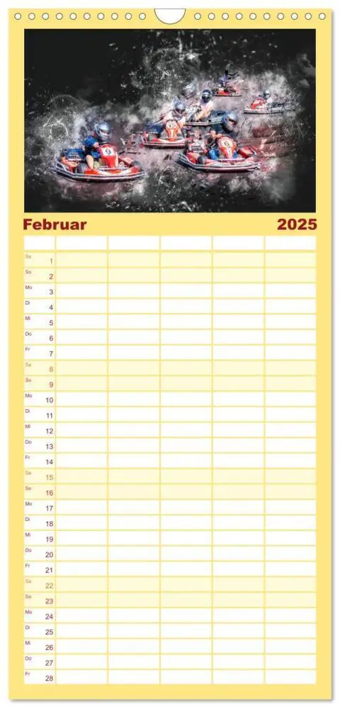 Bild: 9783457122754 | Familienplaner 2025 - GoKart - extrem cool mit 5 Spalten...