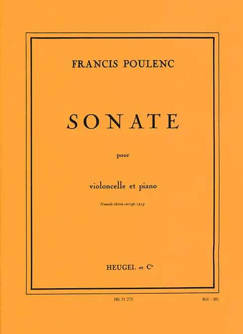 Cover: 9790047312754 | Sonata Opus 143 | Francis Poulenc | Buch | Éditions Alphonse Leduc