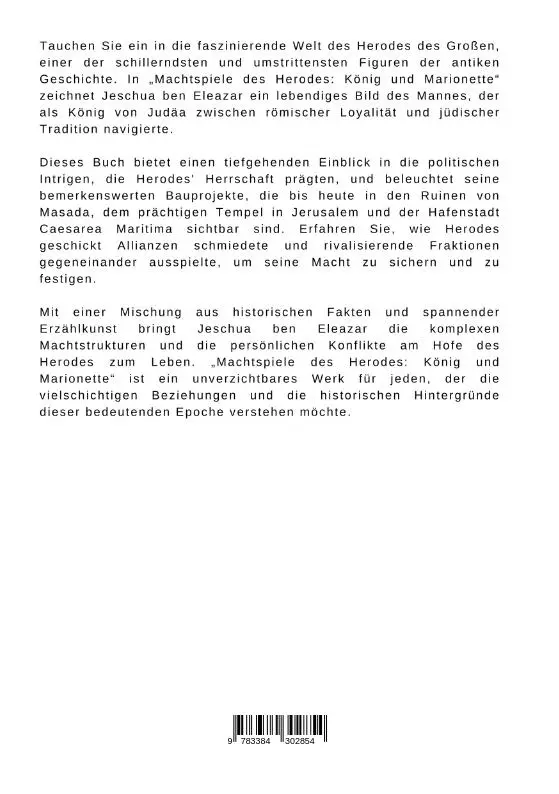Rückseite: 9783384302854 | Machtspiele des Herodes | König und Marionette | Jeschua ben Eleazar