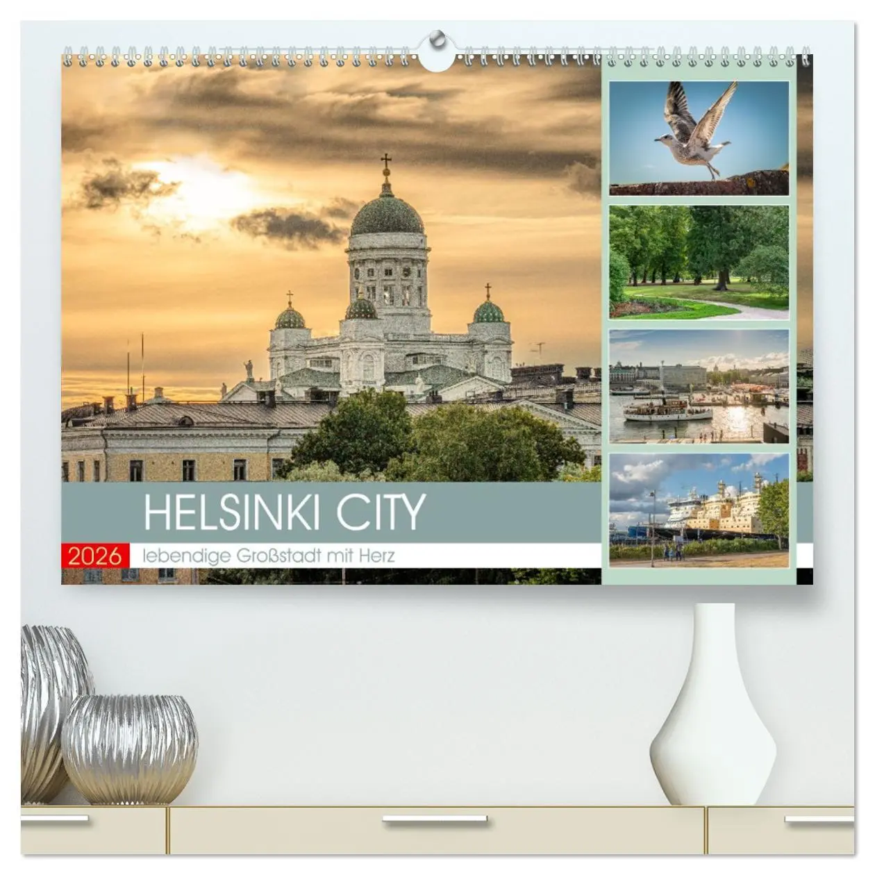 Cover: 9783457422854 | HELSINKI CITY (hochwertiger Premium Wandkalender 2026 DIN A2 quer),...