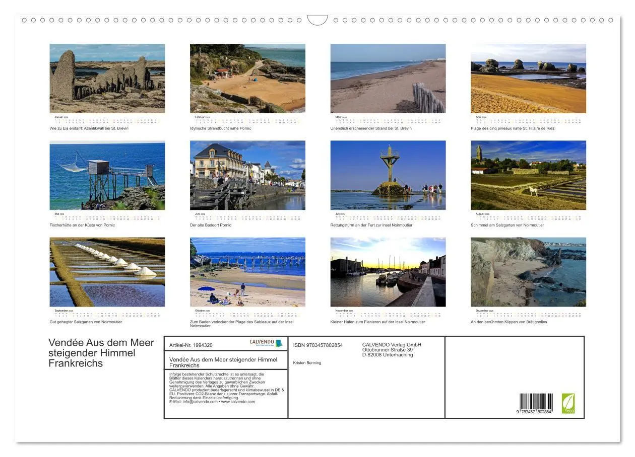Bild: 9783457802854 | Vendée Aus dem Meer steigender Himmel Frankreichs (Wandkalender...