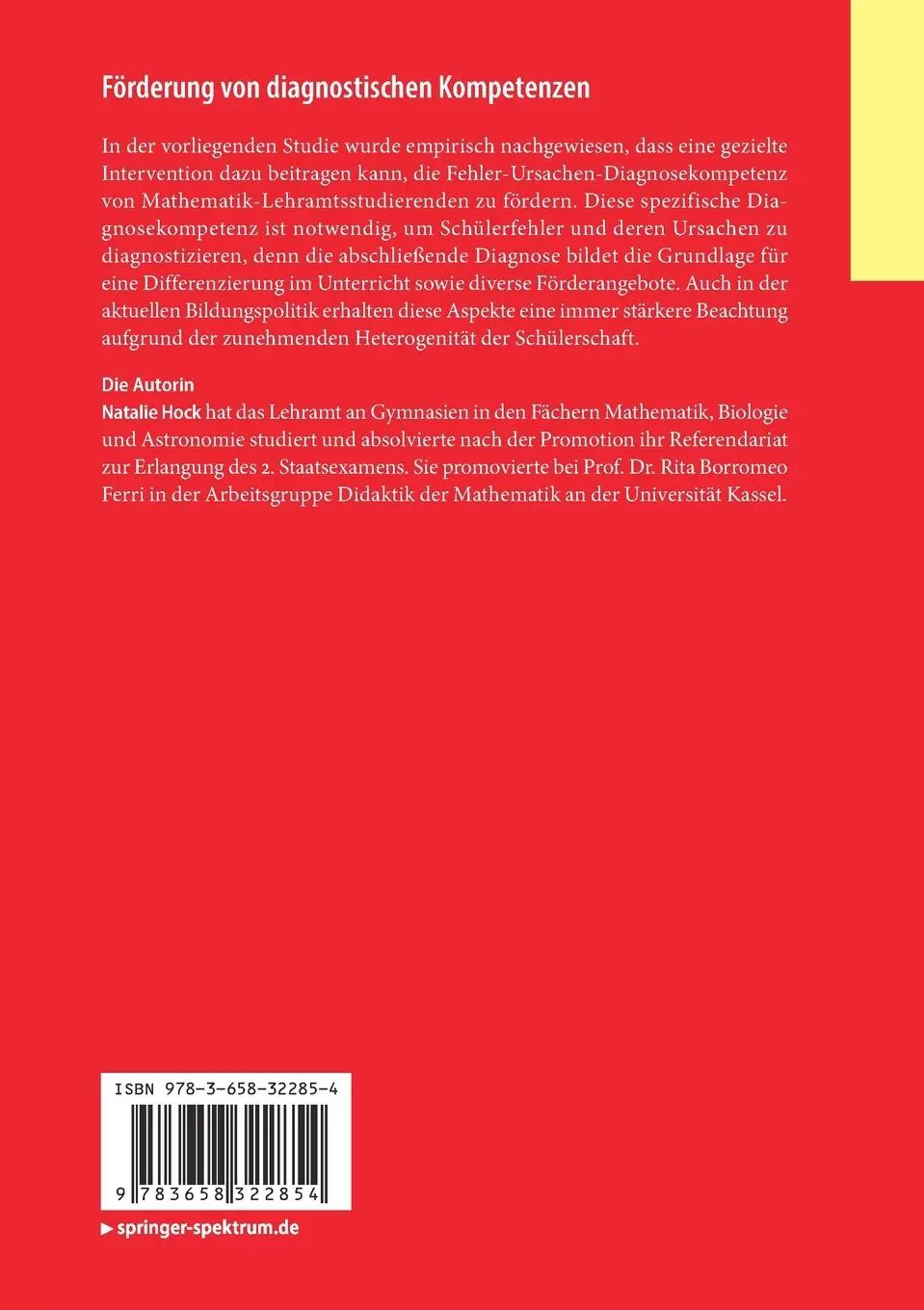 Rückseite: 9783658322854 | Förderung von diagnostischen Kompetenzen | Natalie Hock | Taschenbuch