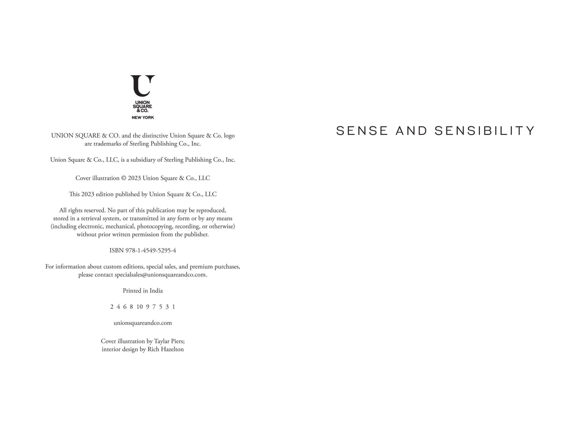 Bild: 9781454952954 | Sense and Sensibility (Special Edition) | Jane Austen | Buch | 2024