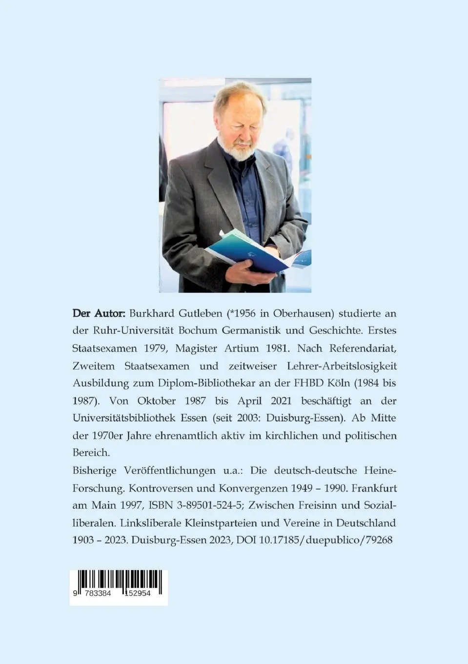 Rückseite: 9783384152954 | Weitere Fassung | Gedichte aus 50 Jahren | Burkhard Gutleben | Buch