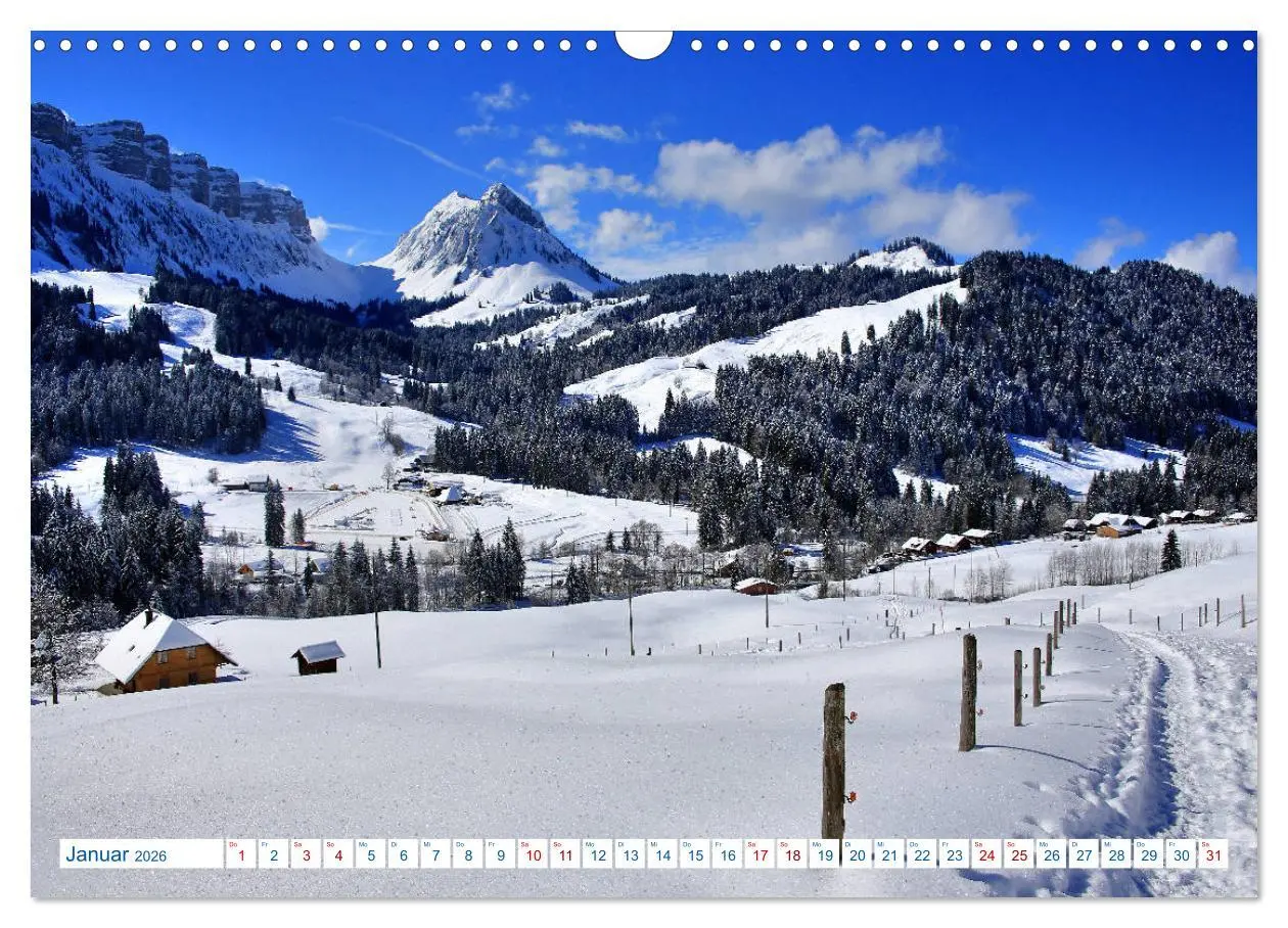 Bild: 9783457892954 | Schweizer Bergblicke (Wandkalender 2026 DIN A3 quer), CALVENDO...