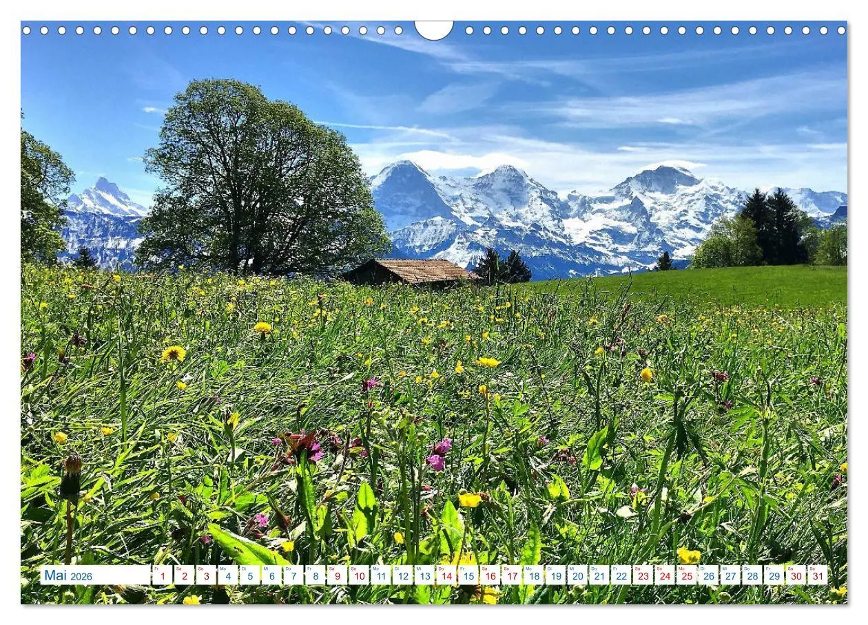 Bild: 9783457892954 | Schweizer Bergblicke (Wandkalender 2026 DIN A3 quer), CALVENDO...
