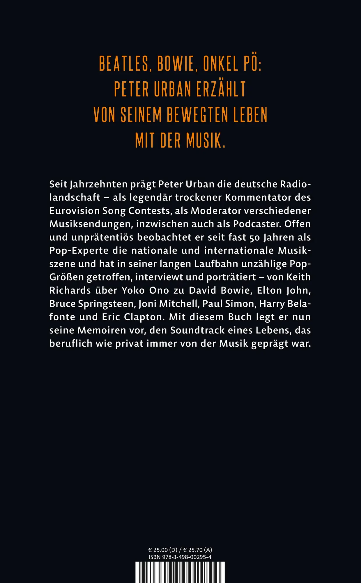 Rückseite: 9783498002954 | On Air | Peter Urban | Buch | 544 S. | Deutsch | 2023