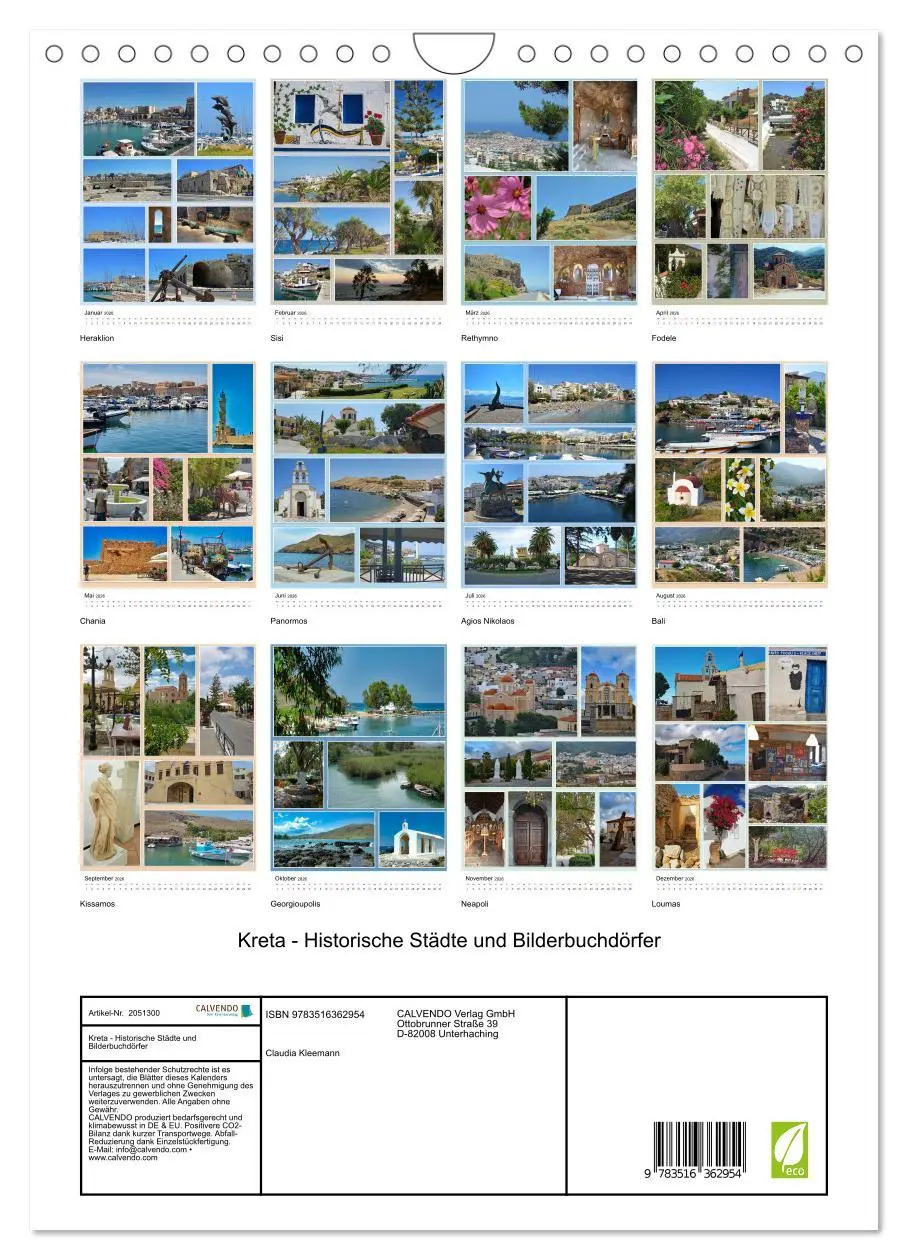Bild: 9783516362954 | Kreta - Historische Städte und Bilderbuchdörfer (Wandkalender 2026...