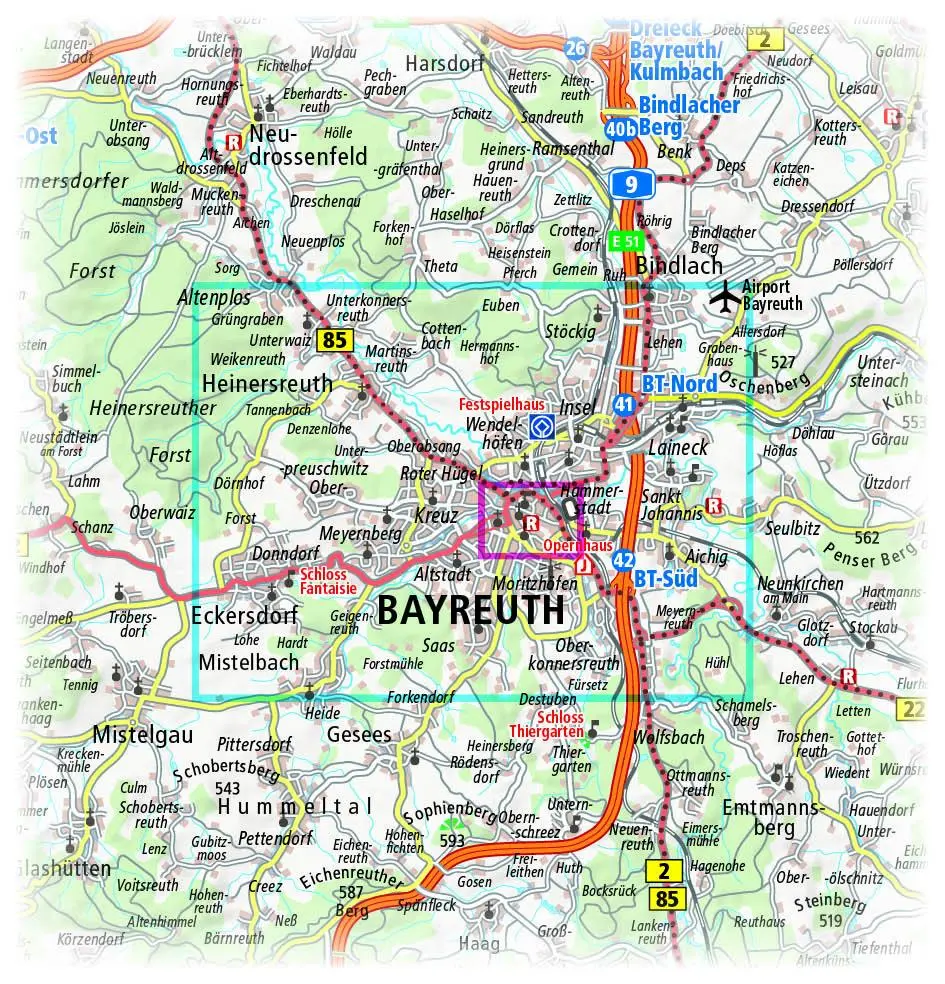 Bild: 9783961322954 | Bayreuth 1 : 14 000 | (Land-)Karte | Stadtplan (PUBLICPRESS) | Deutsch