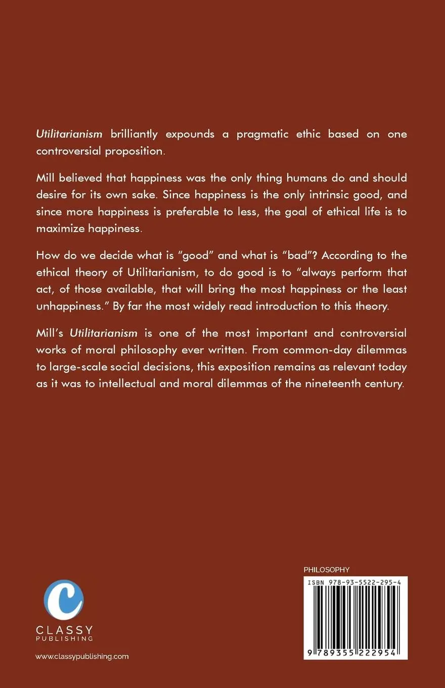 Rückseite: 9789355222954 | Utilitarianism | John Stuart Mill | Taschenbuch | Englisch | 2023