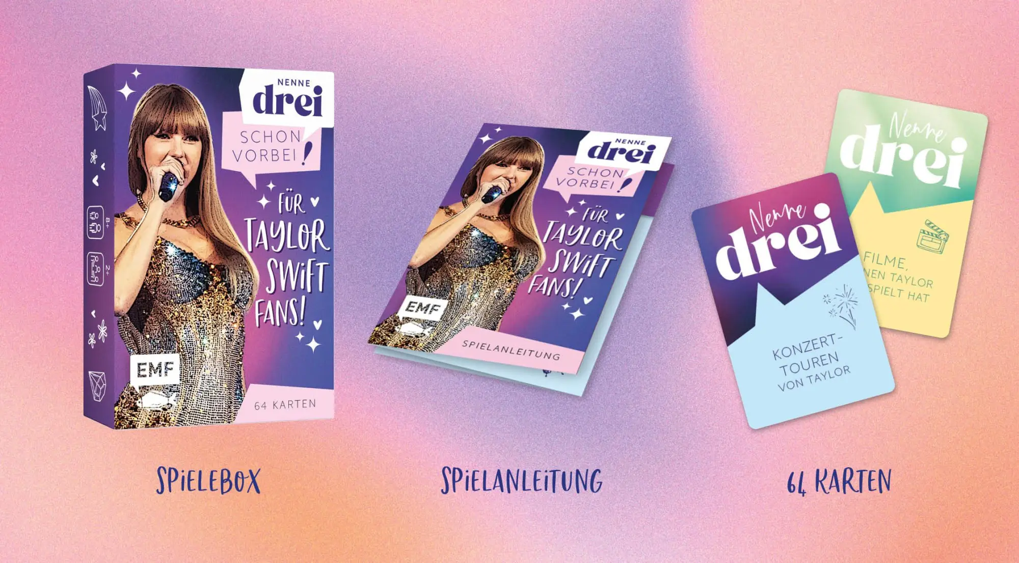 Bild: 4260478343054 | Kartenspiel: Nenne drei - schon vorbei! ... für Taylor Swift-Fans!