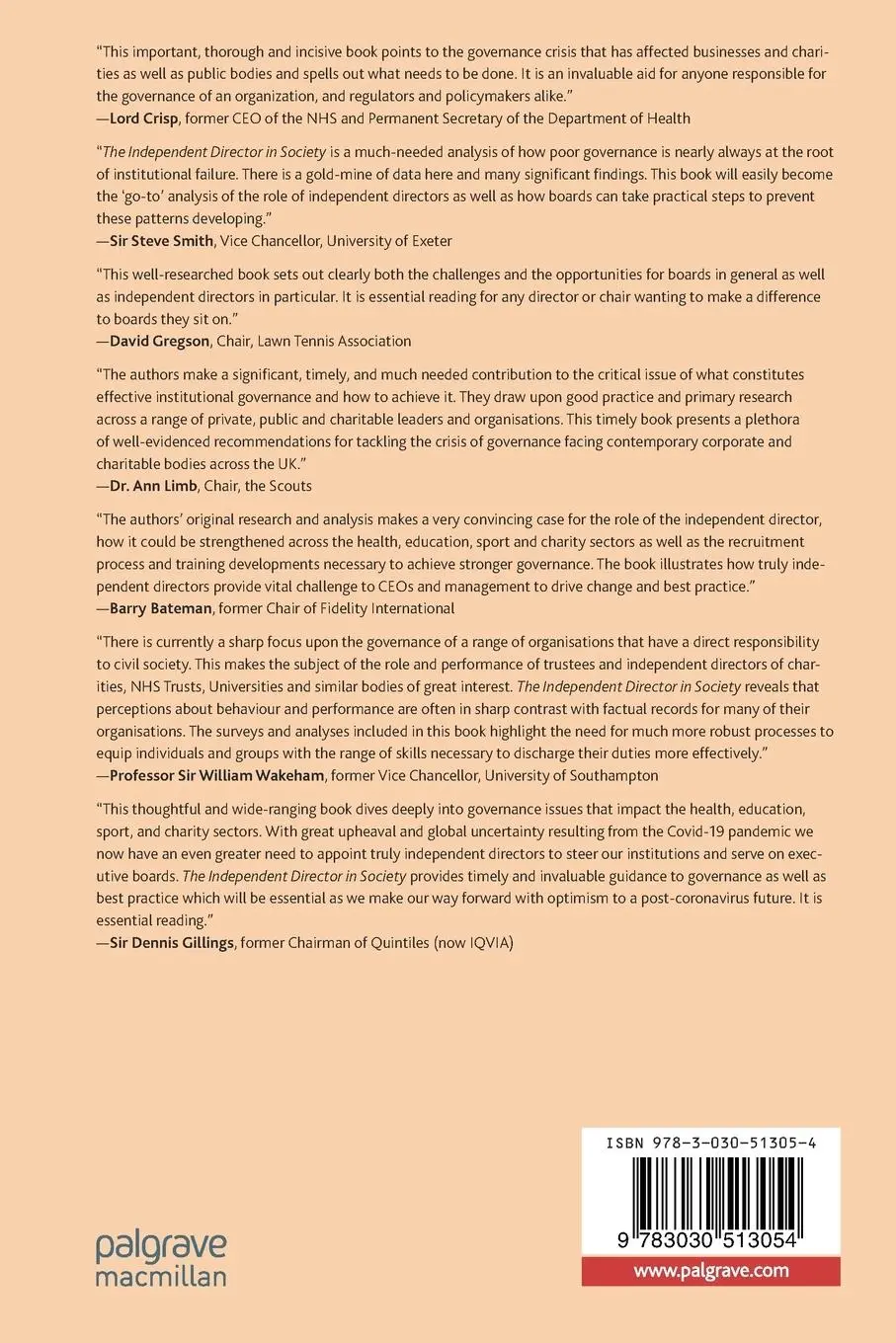 Rückseite: 9783030513054 | The Independent Director in Society | Gerry Brown (u. a.) | Buch | xxi