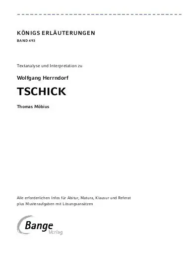 Bild: 9783129303054 | Tschick von Wolfgang Herrndorf - Textanalyse und Interpretation | Buch