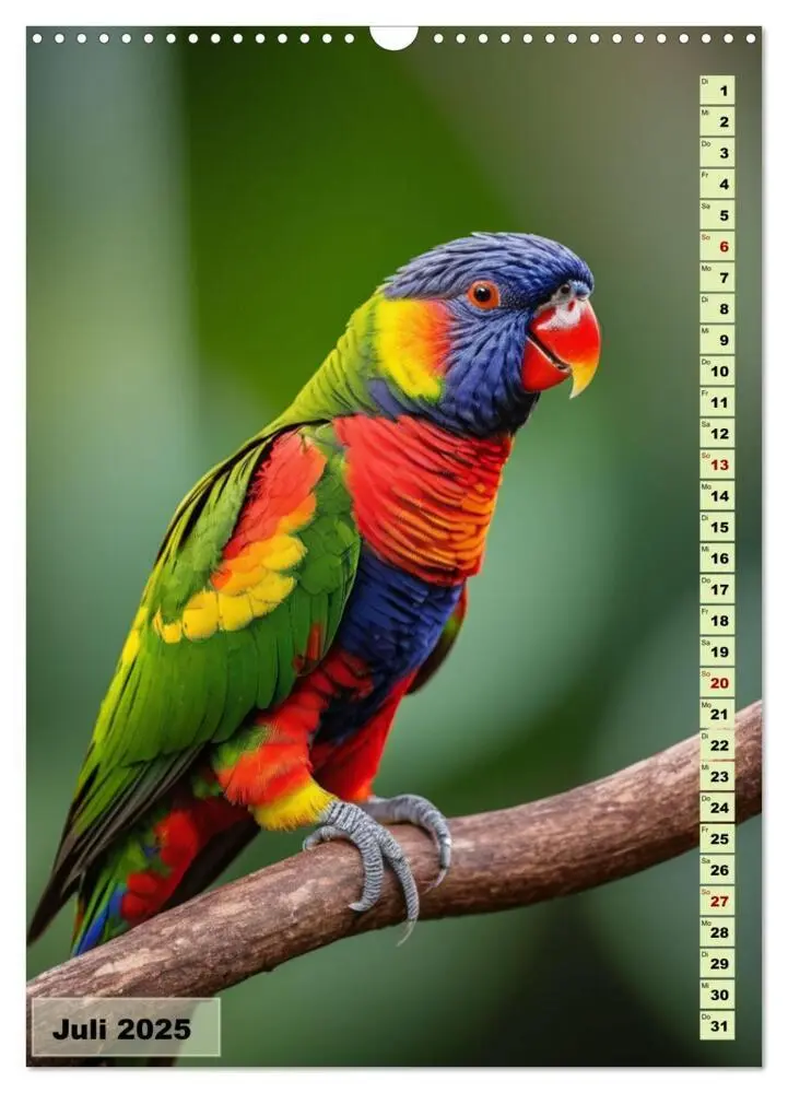 Bild: 9783457163054 | Die buntesten Vögel der Welt (Wandkalender 2025 DIN A3 hoch),...