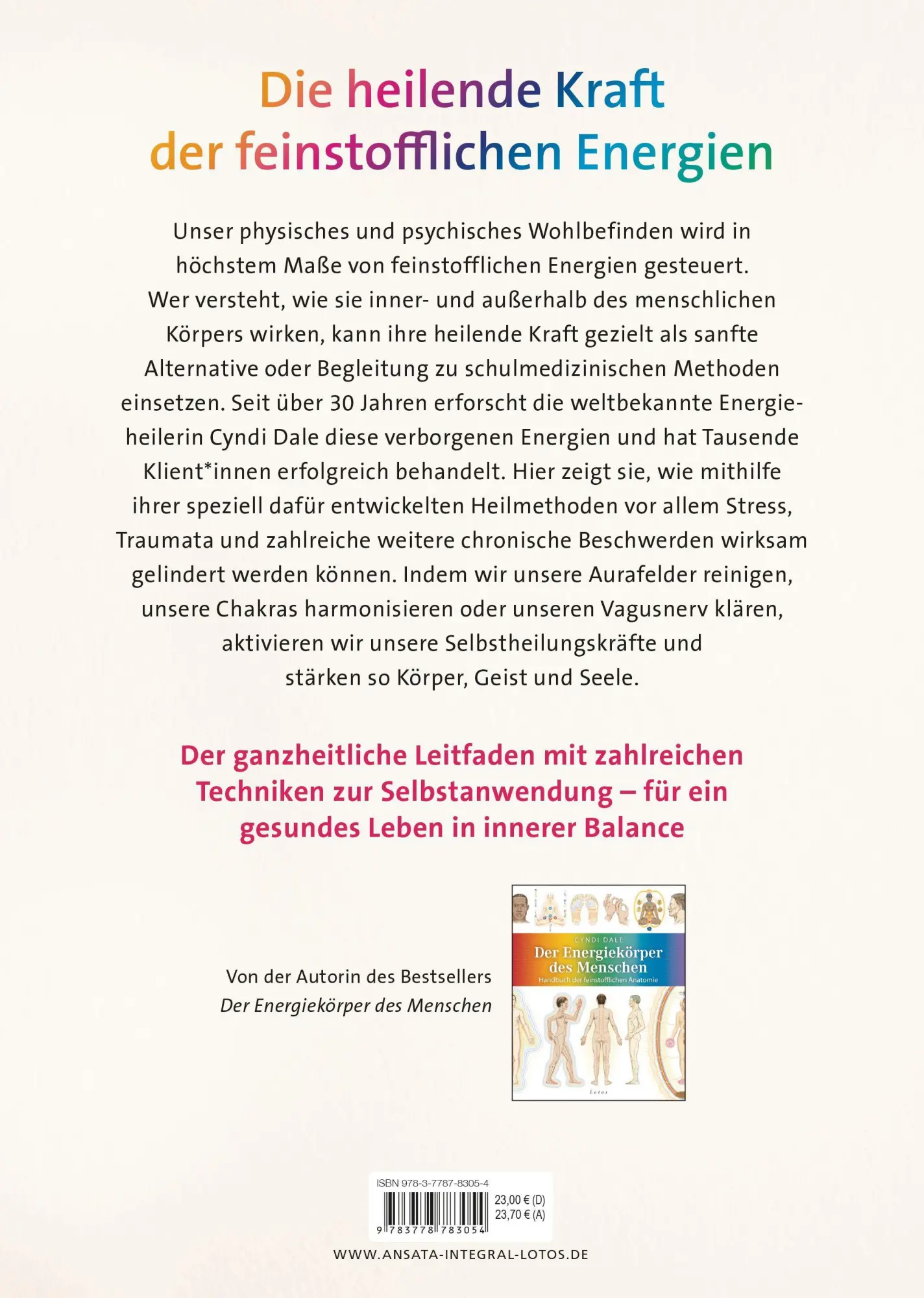 Bild: 9783778783054 | Energieheilung für Stress, Trauma und chronische Beschwerden | Dale