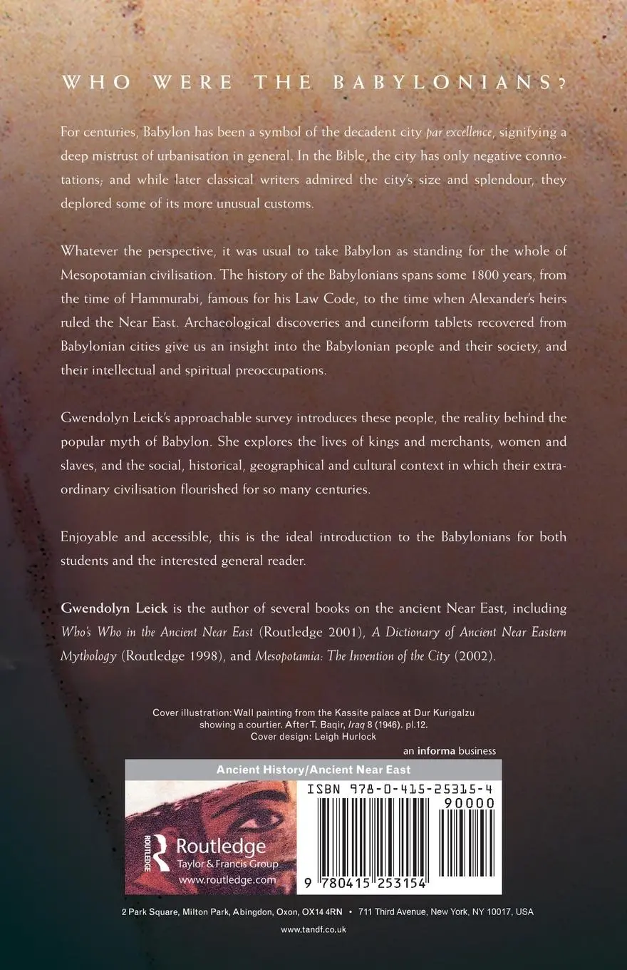 Rückseite: 9780415253154 | The Babylonians | An Introduction | Gwendolyn Leick | Taschenbuch
