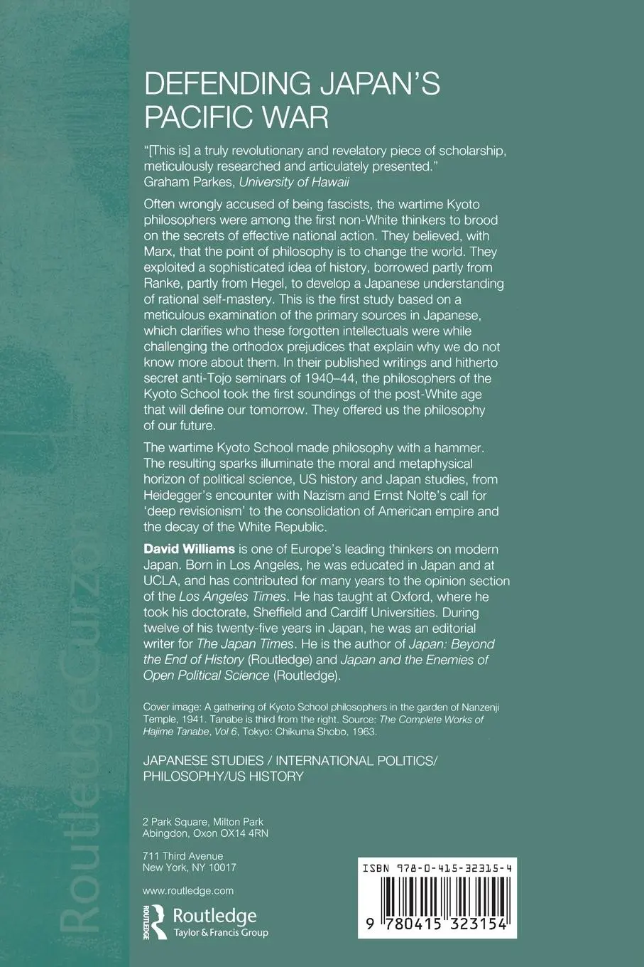Rückseite: 9780415323154 | Defending Japan's Pacific War | David Williams | Taschenbuch | 2004