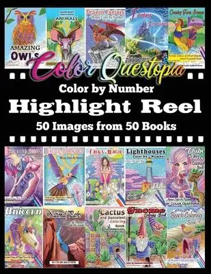 Cover: 9781954883154 | Color By Number Highlight Reel - 50 Images from 50 Books | Questopia
