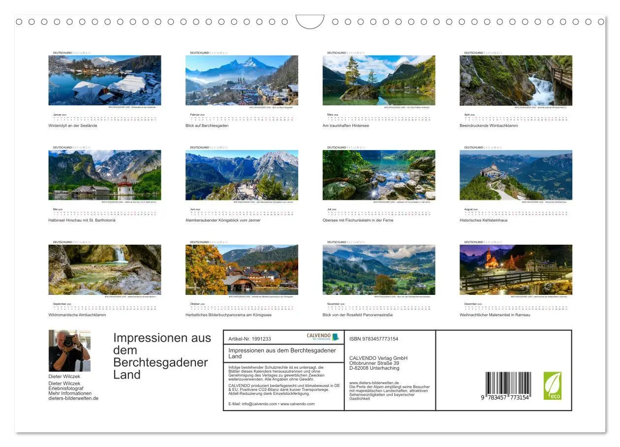 Bild: 9783457773154 | Impressionen aus dem Berchtesgadener Land (Wandkalender 2026 DIN A3...