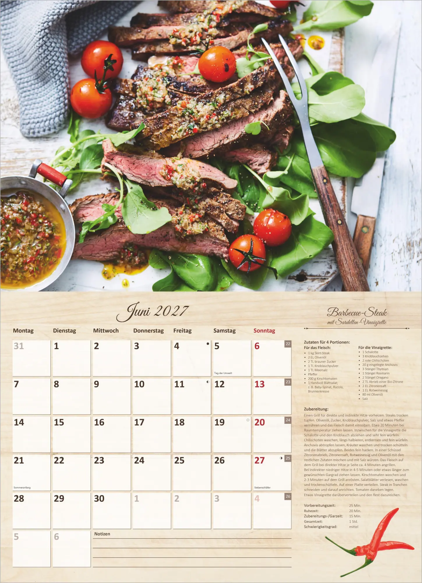 Bild: 4069095013254 | Der große Küchenkalender - mit saisonalen Rezepten für Genießer 2027