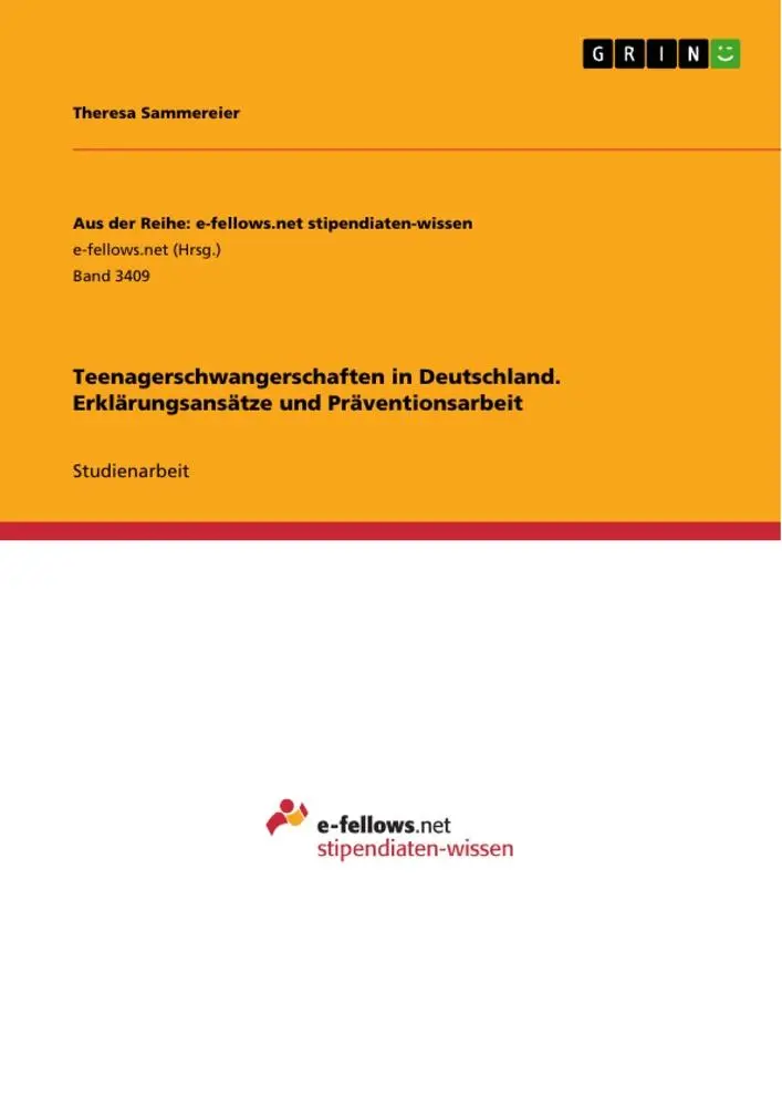 Cover: 9783346193254 | Teenagerschwangerschaften in Deutschland. Erklärungsansätze und...