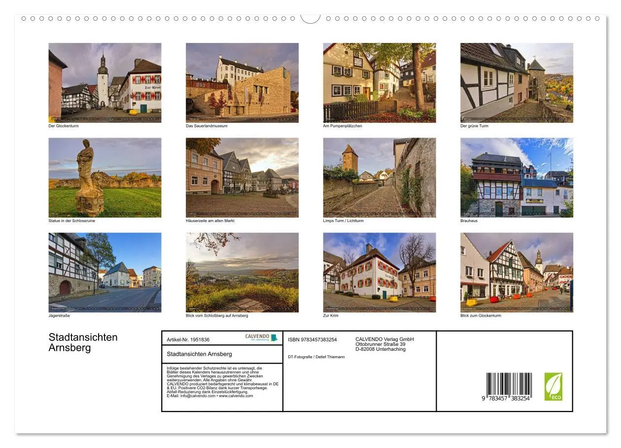 Bild: 9783457383254 | Stadtansichten Arnsberg (hochwertiger Premium Wandkalender 2026 DIN...
