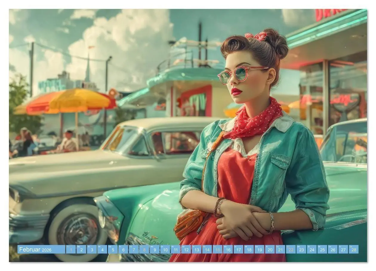 Bild: 9783516613254 | Retro Ästhetik - Pin-up Girls (hochwertiger Premium Wandkalender...