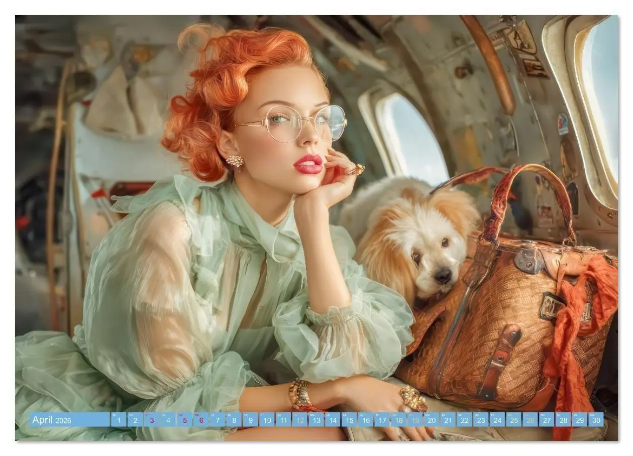 Bild: 9783516613254 | Retro Ästhetik - Pin-up Girls (hochwertiger Premium Wandkalender...
