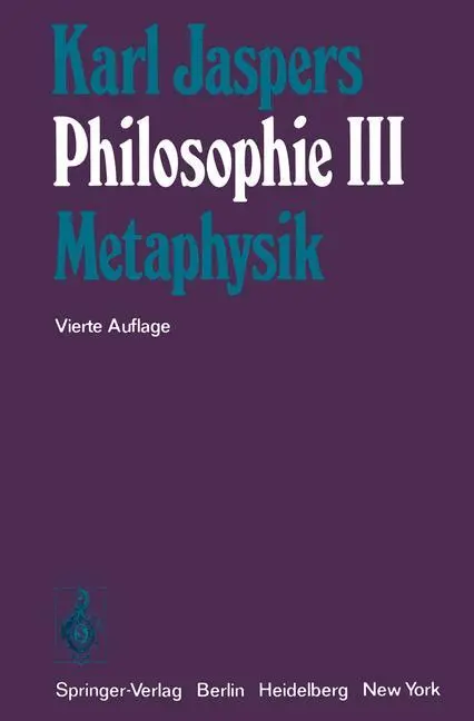 Cover: 9783540063254 | Philosophie | III Metaphysik | K. Jaspers | Taschenbuch | Paperback