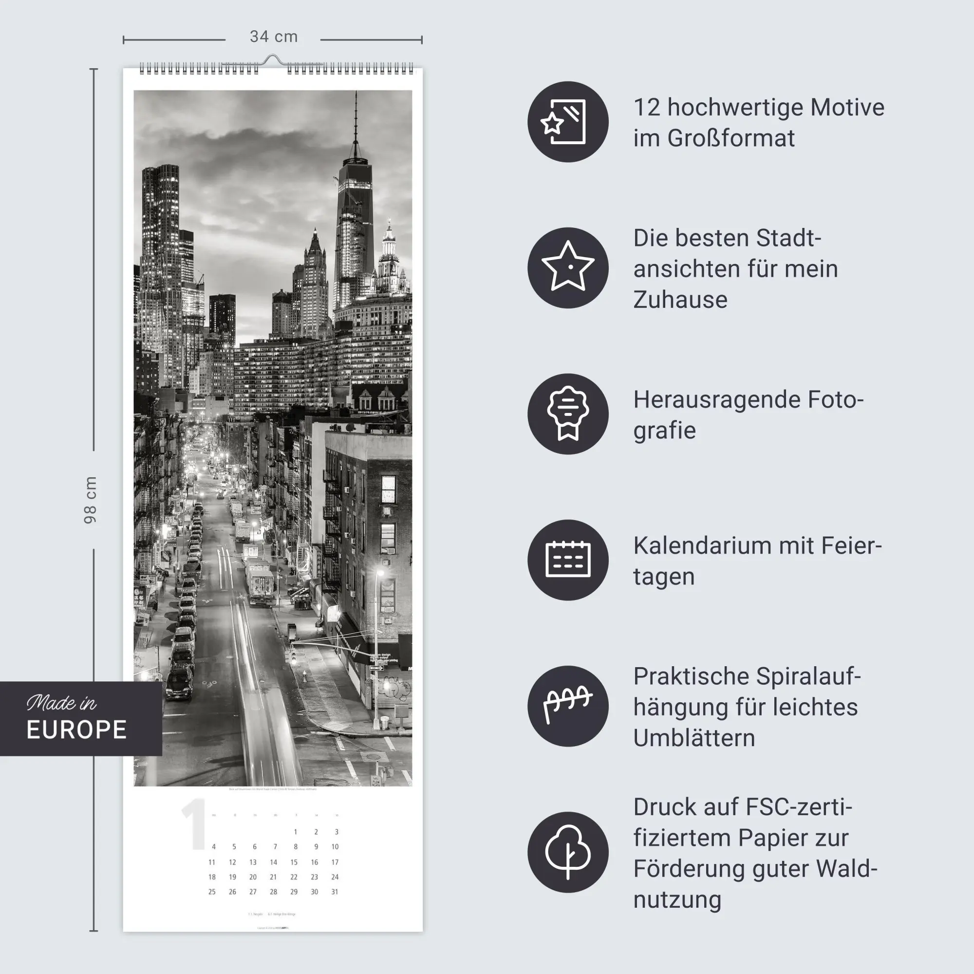 Bild: 9783839903254 | New York XXL Kalender 2027 | Torsten A. Hoffmann | Kalender | 14 S.
