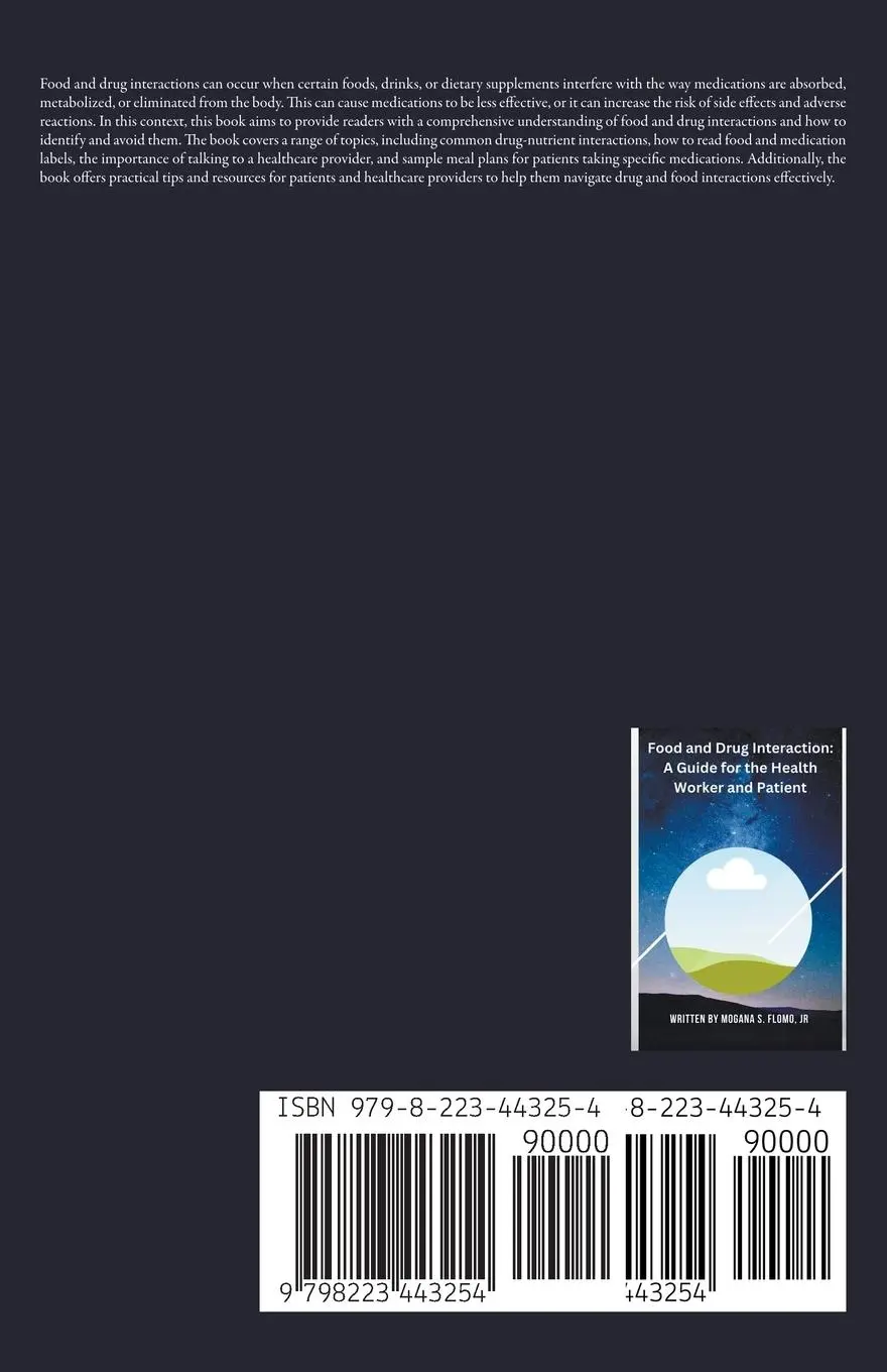 Rückseite: 9798223443254 | Food and Drug Interactions | A Guide for the Health worker and Patient