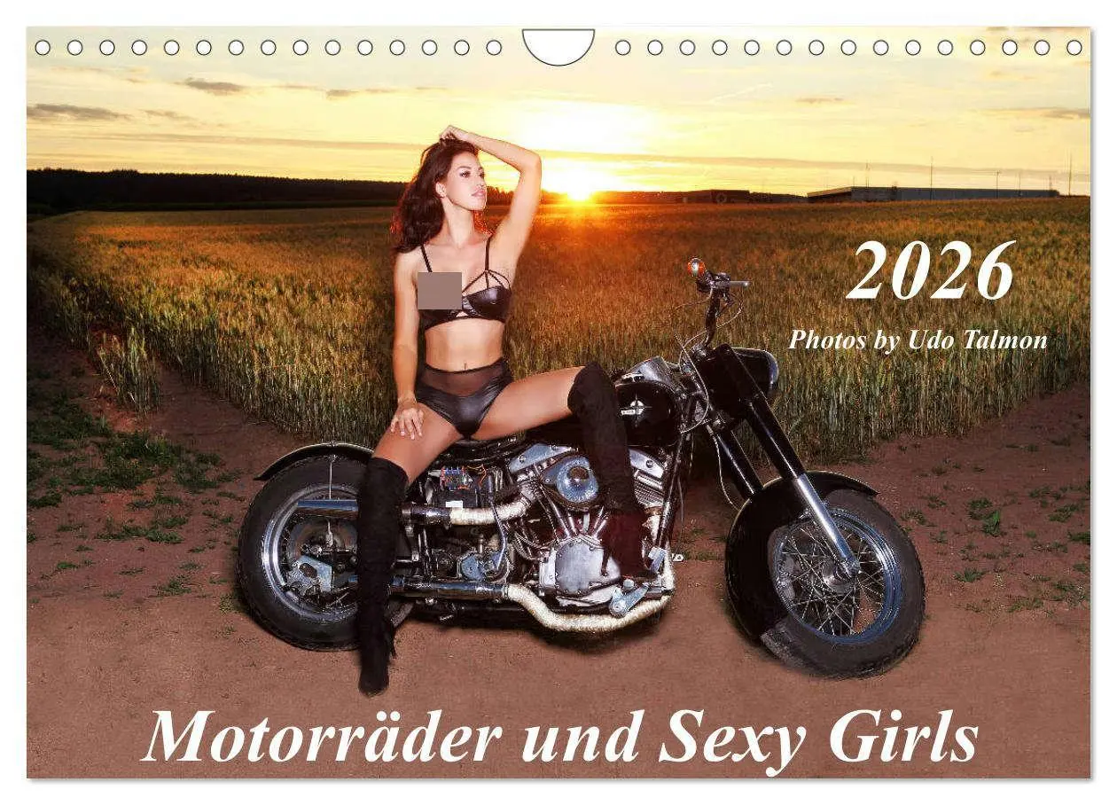 Cover: 9783457683354 | Motorräder und Sexy Girls (Wandkalender 2026 DIN A4 quer), CALVENDO...