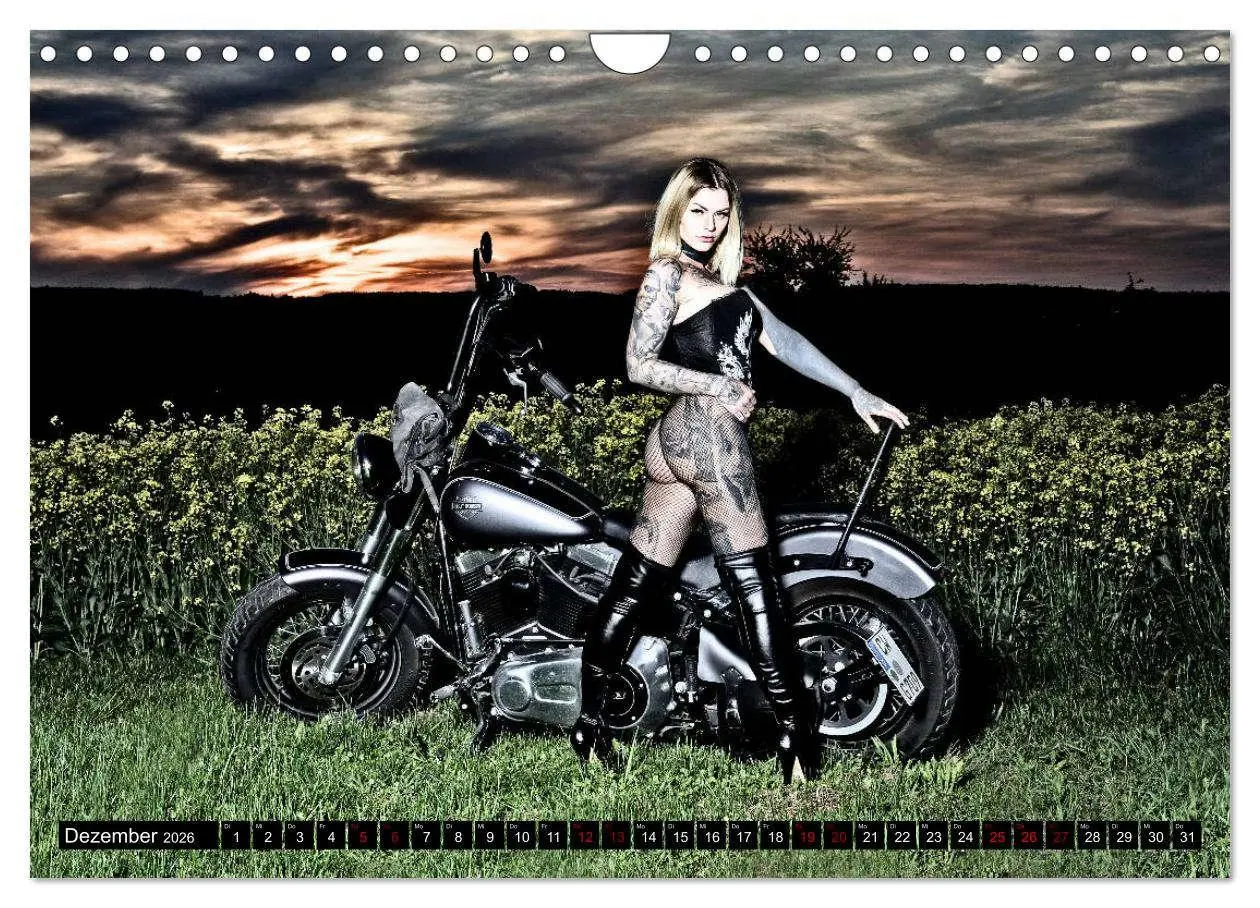 Bild: 9783457683354 | Motorräder und Sexy Girls (Wandkalender 2026 DIN A4 quer), CALVENDO...