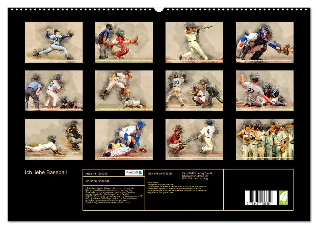 Bild: 9783457753354 | Ich liebe Baseball (hochwertiger Premium Wandkalender 2026 DIN A2...