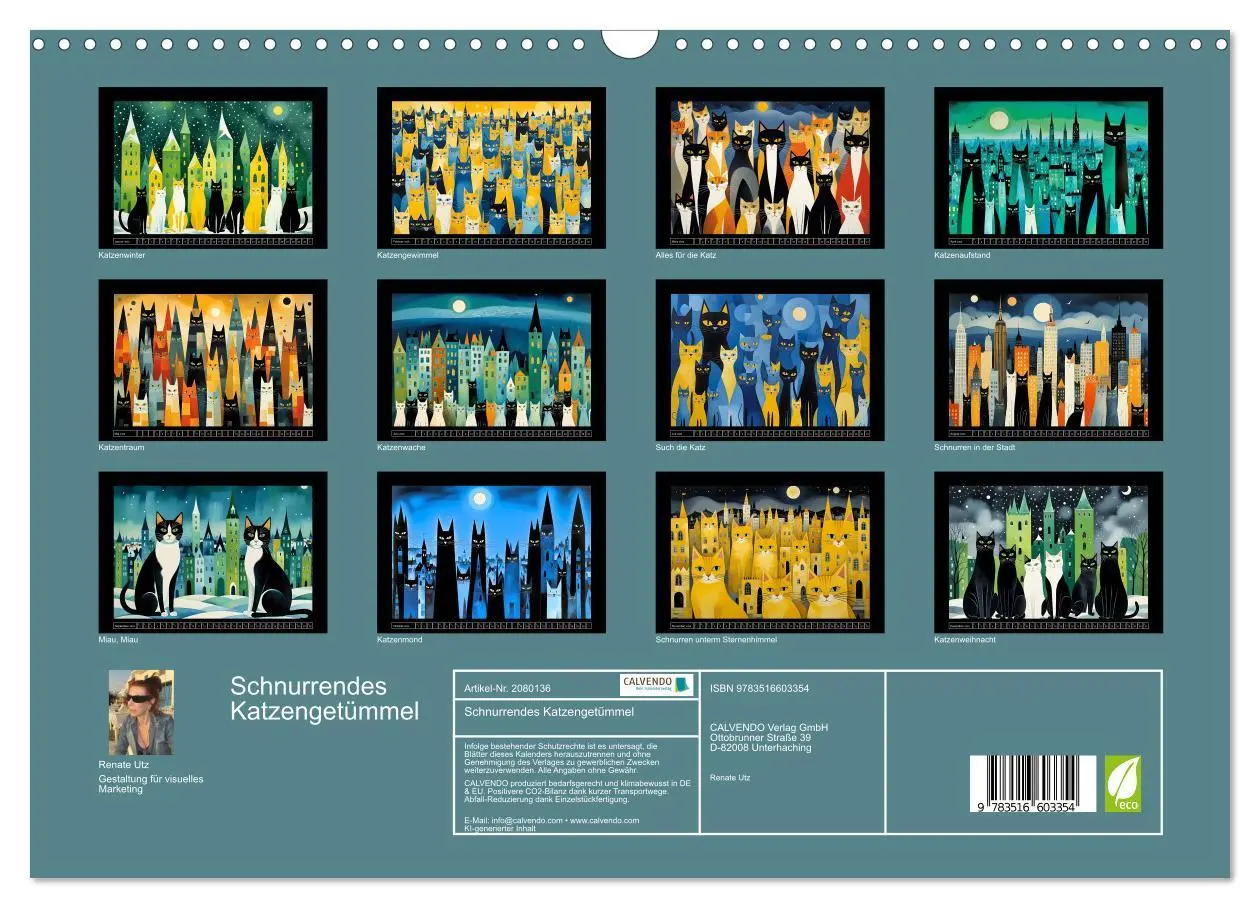 Bild: 9783516603354 | Schnurrendes Katzengetümmel (Wandkalender 2026 DIN A3 quer),...