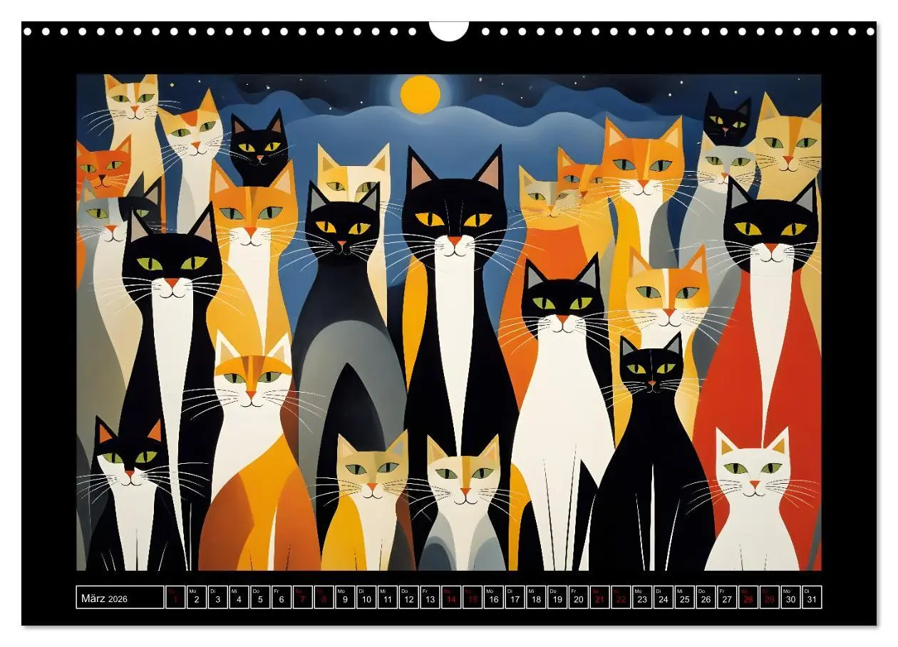 Bild: 9783516603354 | Schnurrendes Katzengetümmel (Wandkalender 2026 DIN A3 quer),...