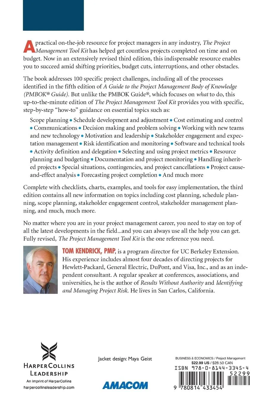 Rückseite: 9780814433454 | The Project Management Tool Kit | Tom Kendrick | Taschenbuch | 2013