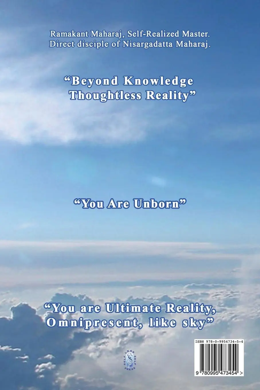 Rückseite: 9780995473454 | Selfless Self | Ramakant Maharaj | Taschenbuch | Englisch | 2016